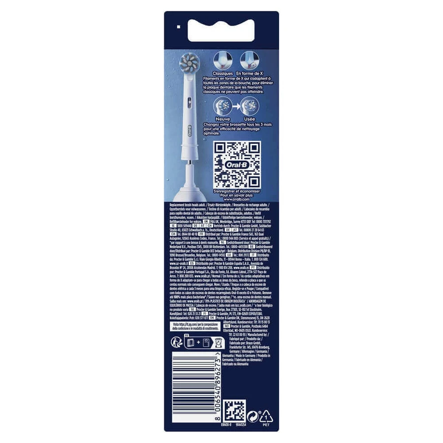 Змінні насадки для електричної зубної щітки Oral-B Sensitive Clean x8: ціни та характеристики