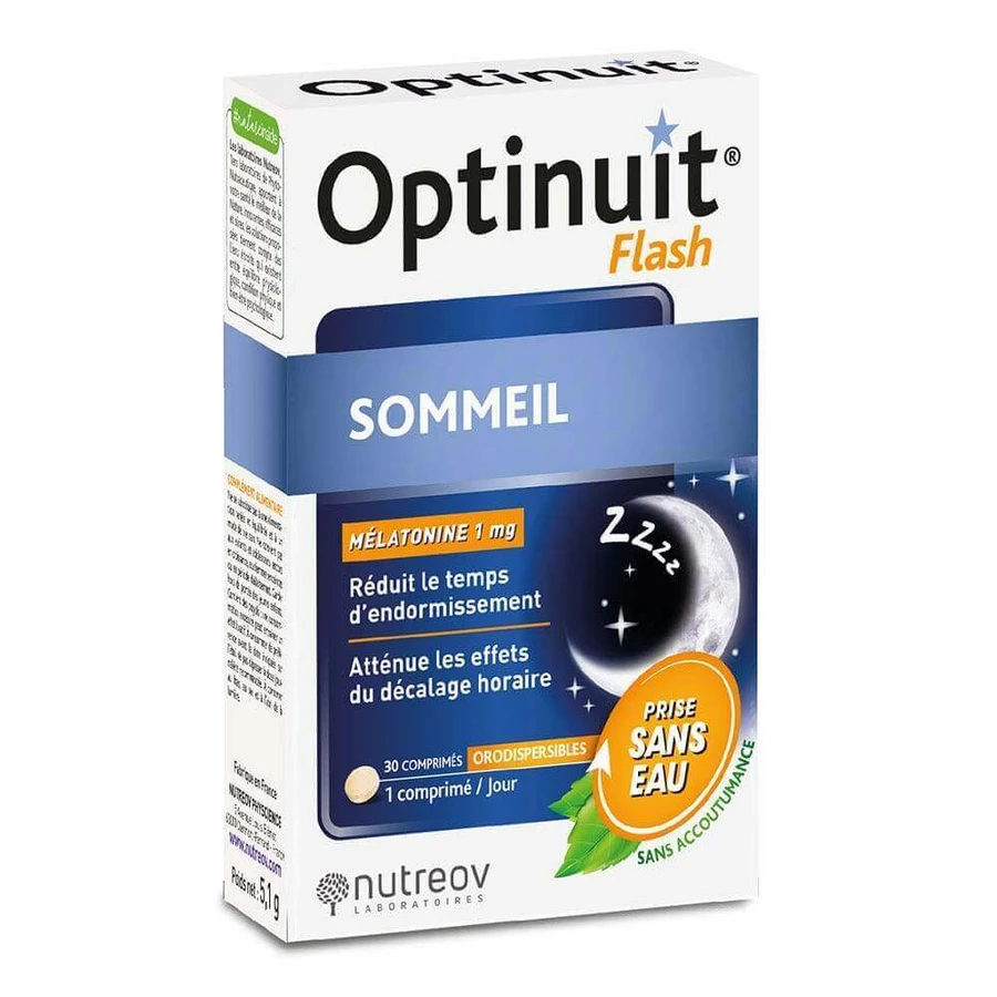 Nutreov Optinuit Sommeil Mélatonine Flash 30 comprimés: ціни та характеристики