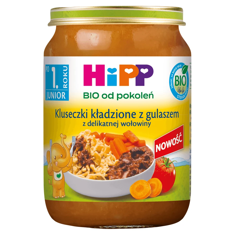 Блюдо HiPP Junior Bio, багатошарова локшина з ніжним тушкованим м'ясом яловичини, після 1 року, 250 г: ціни та характеристики