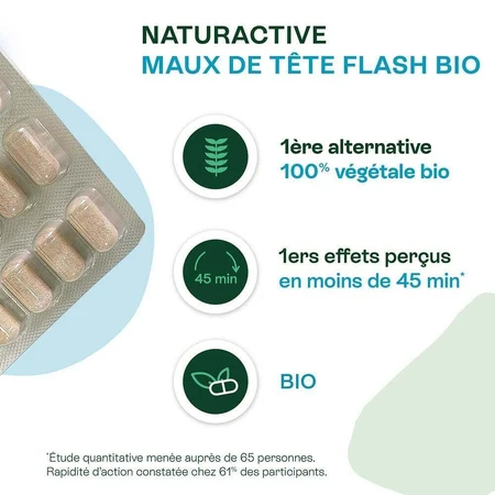 Naturactive Maux de Tête Flash Bio 14 gélules: цены и характеристики