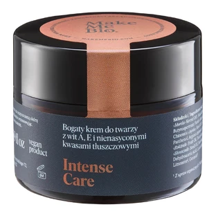 Набір Make Me Bio Intense Care, насичений крем для обличчя з вітаміном А, Е та ненасиченими жирними кислотами, 50 мл + рожева вода, 100 мл + косметичка безкоштовно
