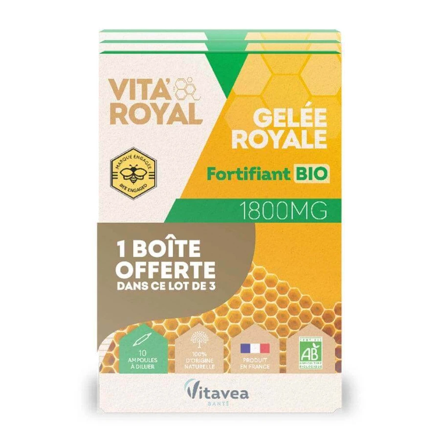 Vitavea Santé Vita'Royal Organic Royal Jelly Fortifiant 3x10 флаконов: цены и характеристики