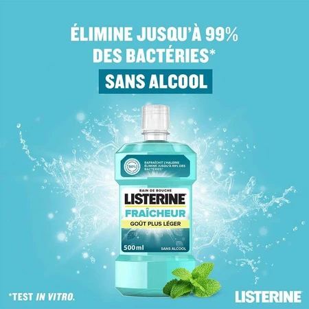 Listerine Свежая мята Бесспиртовая ванна 500 мл: цены и характеристики