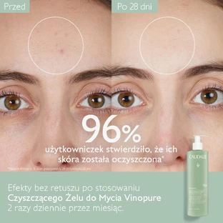 Caudalie Vinopure, gel de curățare pentru curățarea feței, piele predispusă la acnee, 385 ml