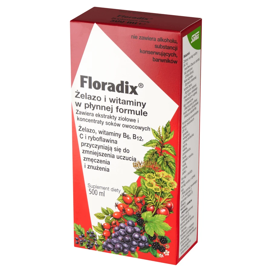 Floradix Железо и витамины, 500 мл КОНТАМИНИРОВАННАЯ УПАКОВКА: цены и характеристики