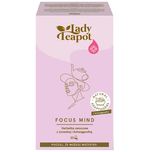 Lady Teapot Focus Mind, фруктовый чай с клюквой, 20 пакетиков