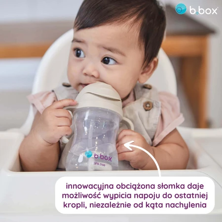 B.Box, пляшечка з соломинкою, лате, від 6 місяців, 240 мл: ціни та характеристики