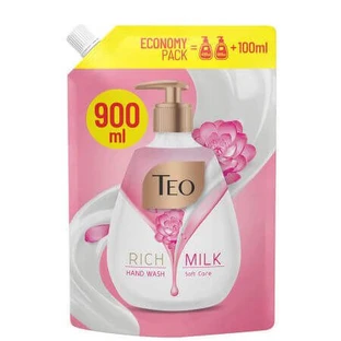 Stock Жидкое мыло для рук Rich Milk, Soft Care, 900 мл, Teo