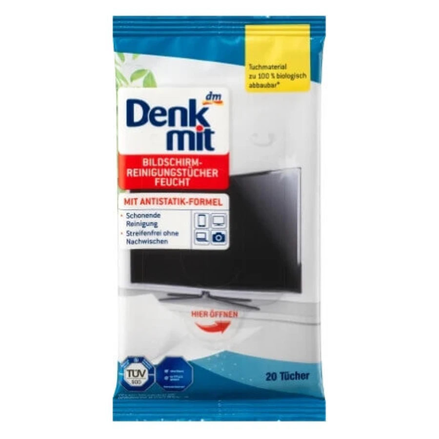 Denkmit, Влажные салфетки для очистки экрана, 20 штук: цены и характеристики