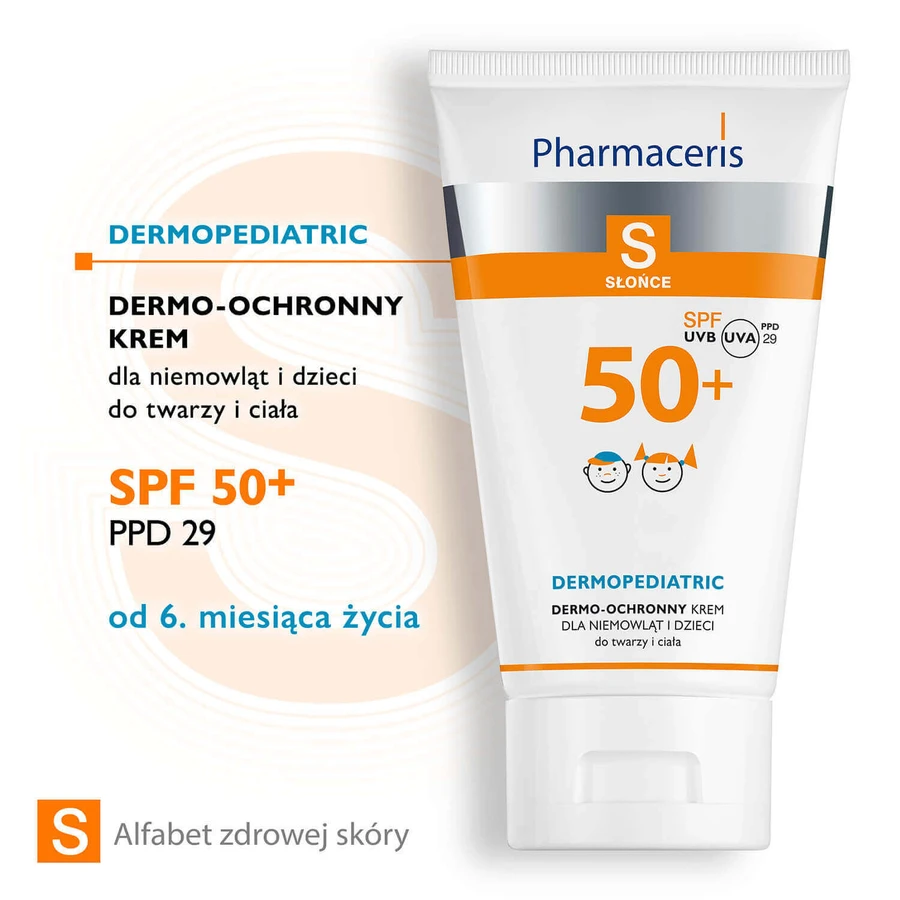 Pharmaceris S, солнцезащитный крем для лица и тела, старше 6 месяцев, SPF 50+, 125 мл + семейная игра Dobble бесплатно: цены и характеристики
