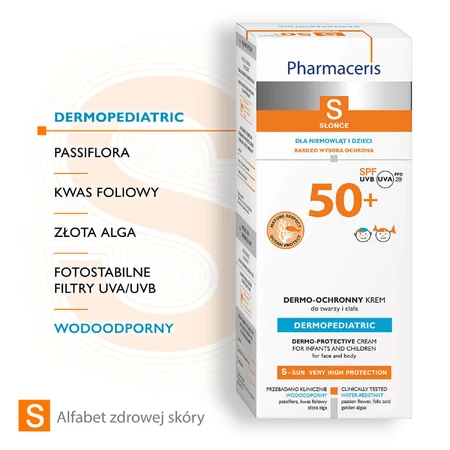 Pharmaceris S, солнцезащитный крем для лица и тела, старше 6 месяцев, SPF 50+, 125 мл + семейная игра Dobble бесплатно: цены и характеристики