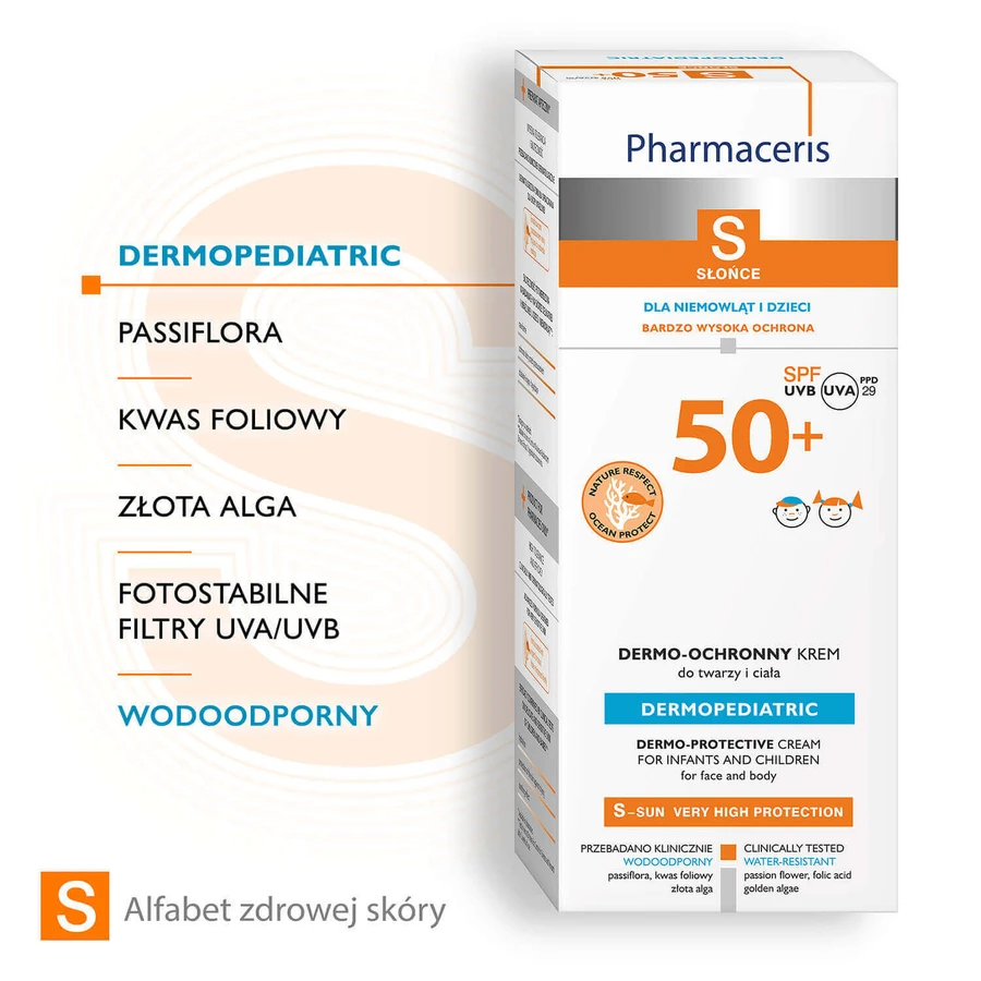 Pharmaceris S, солнцезащитный крем для лица и тела, старше 6 месяцев, SPF 50+, 125 мл + семейная игра Dobble бесплатно: цены и характеристики