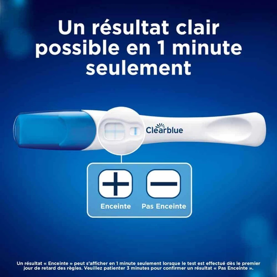 Швидкий тест на вагітність Clearblue для швидкого визначення вагітності 2 тести: ціни та характеристики
