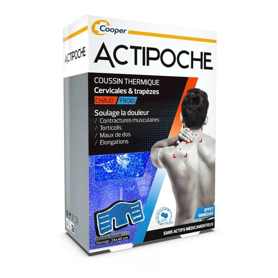 Тепловая подушка для шеи и трапеции Actipoche Microsphere 24x8 см: цены и характеристики