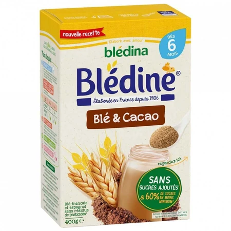 Сухая безмолочная каша Bledine Пшеница и какао, для детей с 6 месяцев, 400 г: цены и характеристики