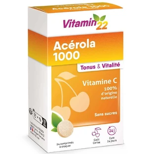 Vitamin'22 Ацерола 1000 Натуральний вітамін С 24 жувальні таблетки
