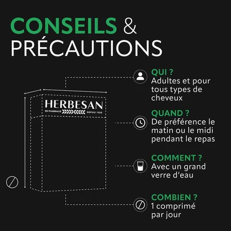 Herbesan Chute De Cheveux 30 Comprimés: ціни та характеристики