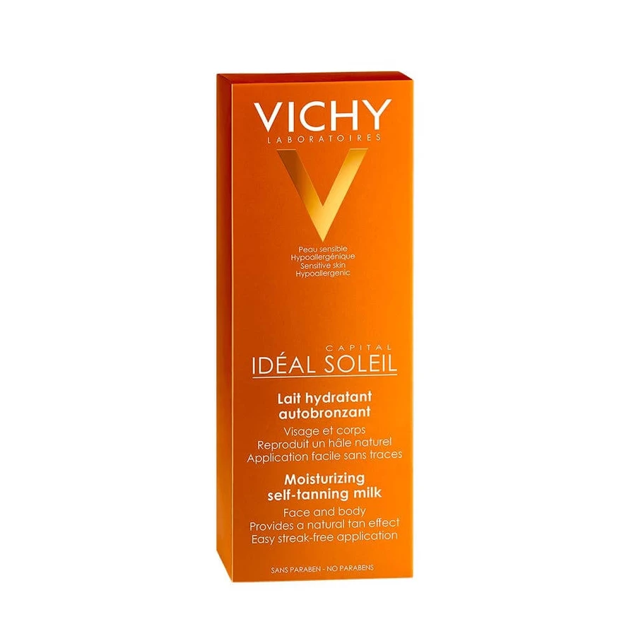 Зволожуюче молочко для автозасмаги для обличчя та тіла Vichy Ideal Soleil 100 мл: ціни та характеристики