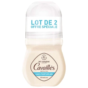 Cavaillès Absorb + дезодорант ролл-он без отдушек 48 часов 2х50 мл
