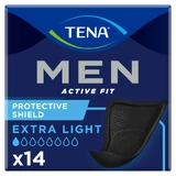 Набір Tena Men Active Fit, анатомічні устілки для чоловіків, Extra Light Black, 6 х 14 шт.