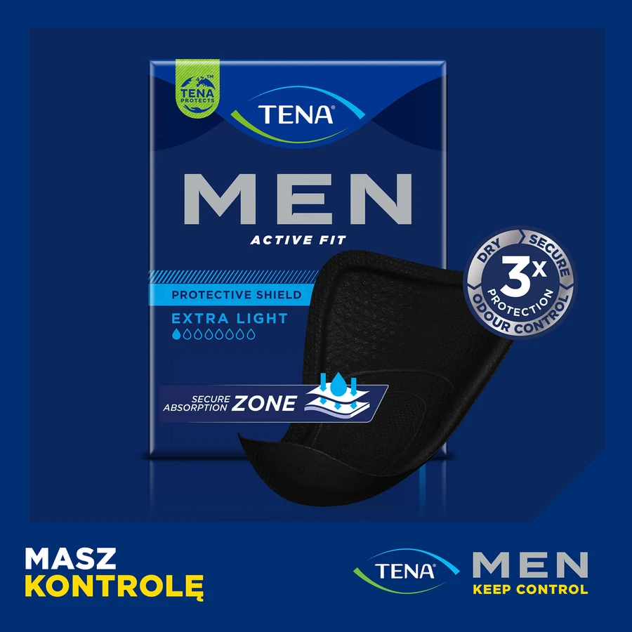 Набор Tena Men Active Fit, анатомические стельки для мужчин, Extra Light Black, 6 x 14 шт.: цены и характеристики