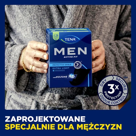 Набор Tena Men Active Fit, анатомические стельки для мужчин, Extra Light Black, 6 x 14 шт.: цены и характеристики