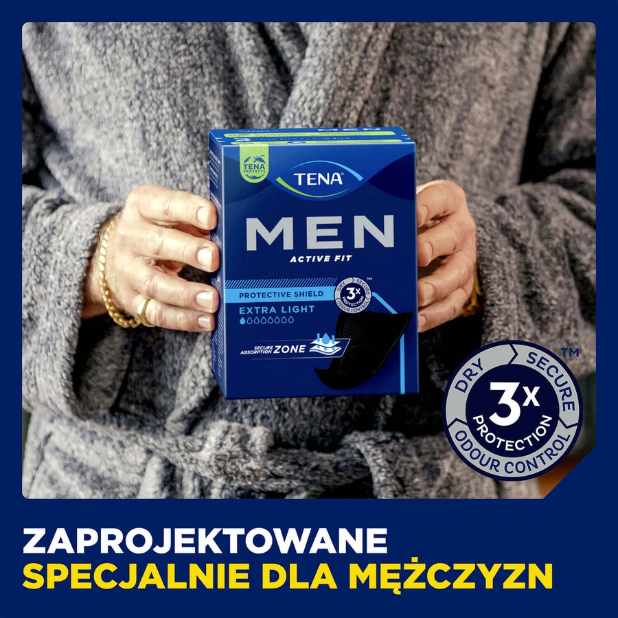 Набор Tena Men Active Fit, анатомические стельки для мужчин, Extra Light Black, 6 x 14 шт.: цены и характеристики