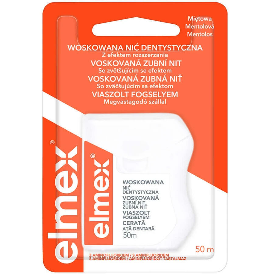 Elmex, ață dentară cerată, mentă, 50 м: цены и характеристики