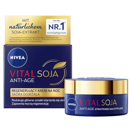 Nivea Vital Soy Anti-Age, регенеруючий нічний крем, зріла шкіра, 50 мл: ціни та характеристики
