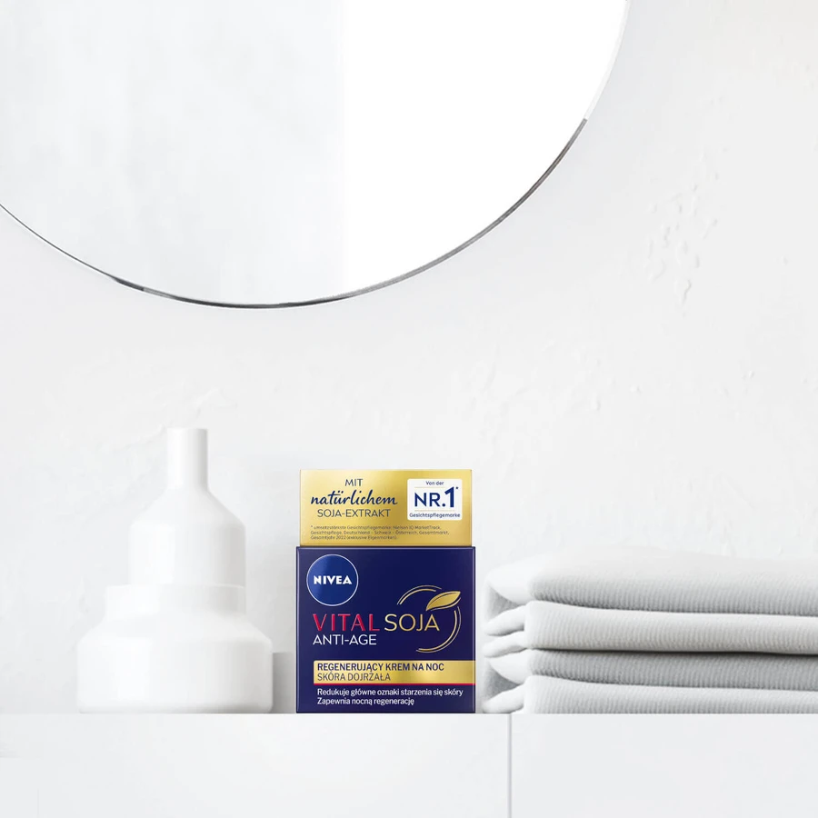 Nivea Vital Soy Anti-Age, регенеруючий нічний крем, зріла шкіра, 50 мл: ціни та характеристики