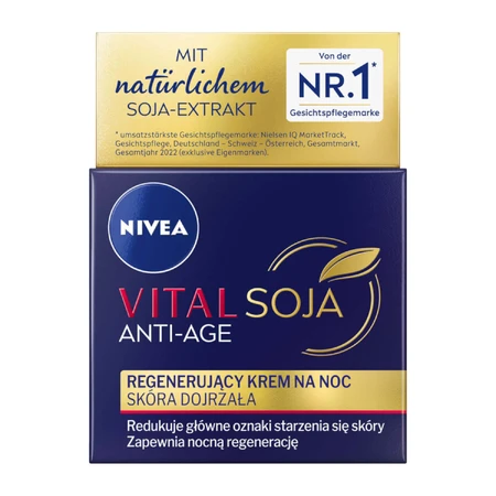 Nivea Vital Soy Anti-Age, регенеруючий нічний крем, зріла шкіра, 50 мл: ціни та характеристики