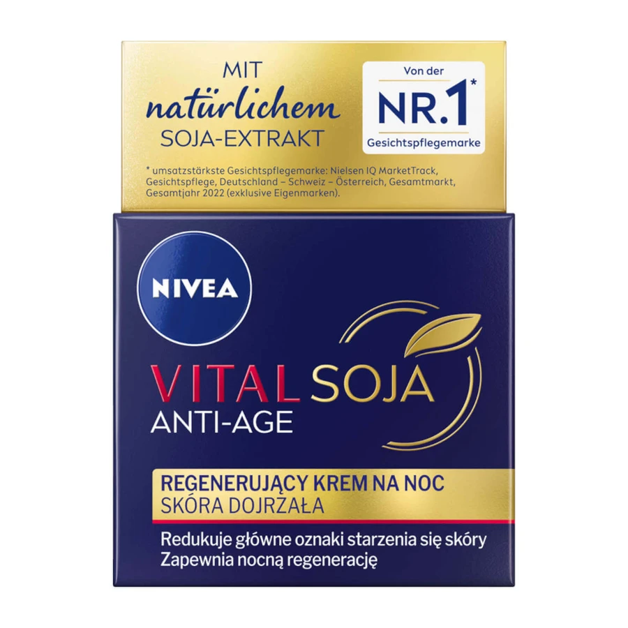 Nivea Vital Soy Anti-Age, регенеруючий нічний крем, зріла шкіра, 50 мл: ціни та характеристики