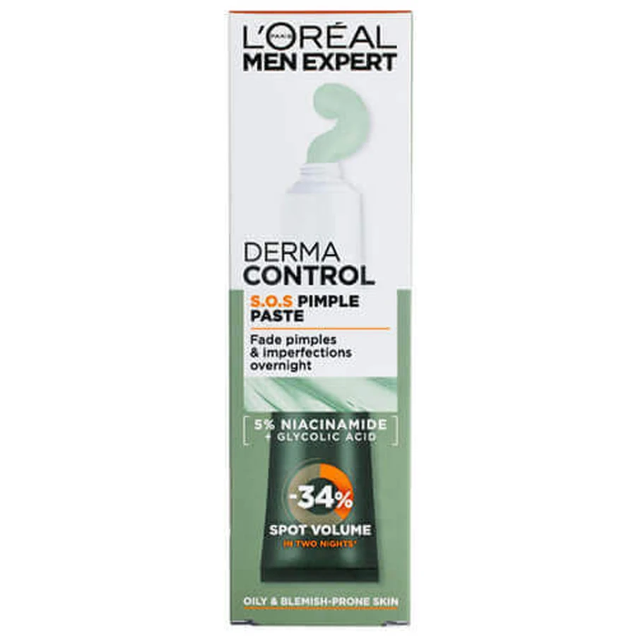 L'Oreal Men Expert Derma Control, точкова паста для усунення недоліків, 45 мл: ціни та характеристики