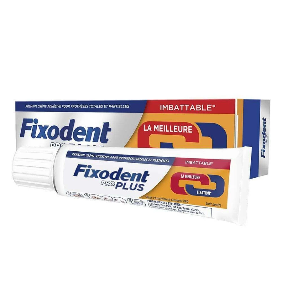 Fixodent Pro plus Крем для адгезивного клею для зубних протезів Міцна фіксація 40г: ціни та характеристики