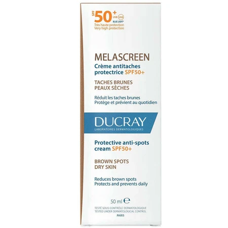 Ducray Melascreen Захисний крем проти темних плям SPF50+ від коричневих плям 50 мл: ціни та характеристики
