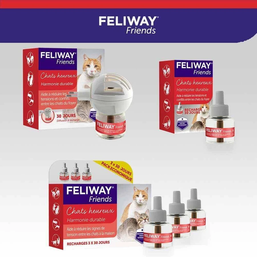 Feliway Friends Cats Heureux Harmonie Durable Refills entre Chats 3x48ml: цены и характеристики