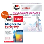 Doppelherz System Kollagen Beauty, со вкусом личи и дыни, 25 мл x 30 ампул + Magnesium-B6 Forte 400, 30 таблеток бесплатно: цены и характеристики