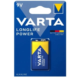 Varta, лужна батарейка Longlife Power 9V, 1 шт.