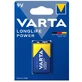 Varta, лужна батарейка Longlife Power 9V, 1 шт.