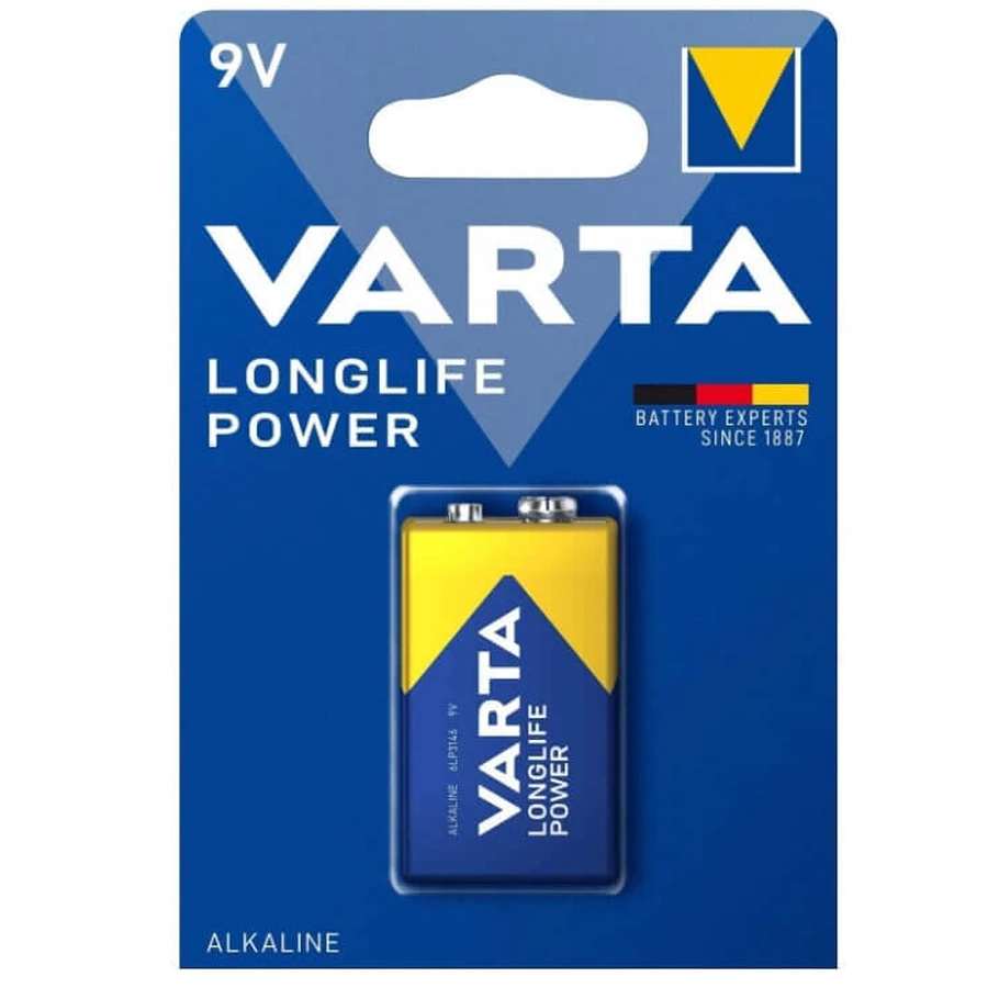 Varta, лужна батарейка Longlife Power 9V, 1 шт.: ціни та характеристики