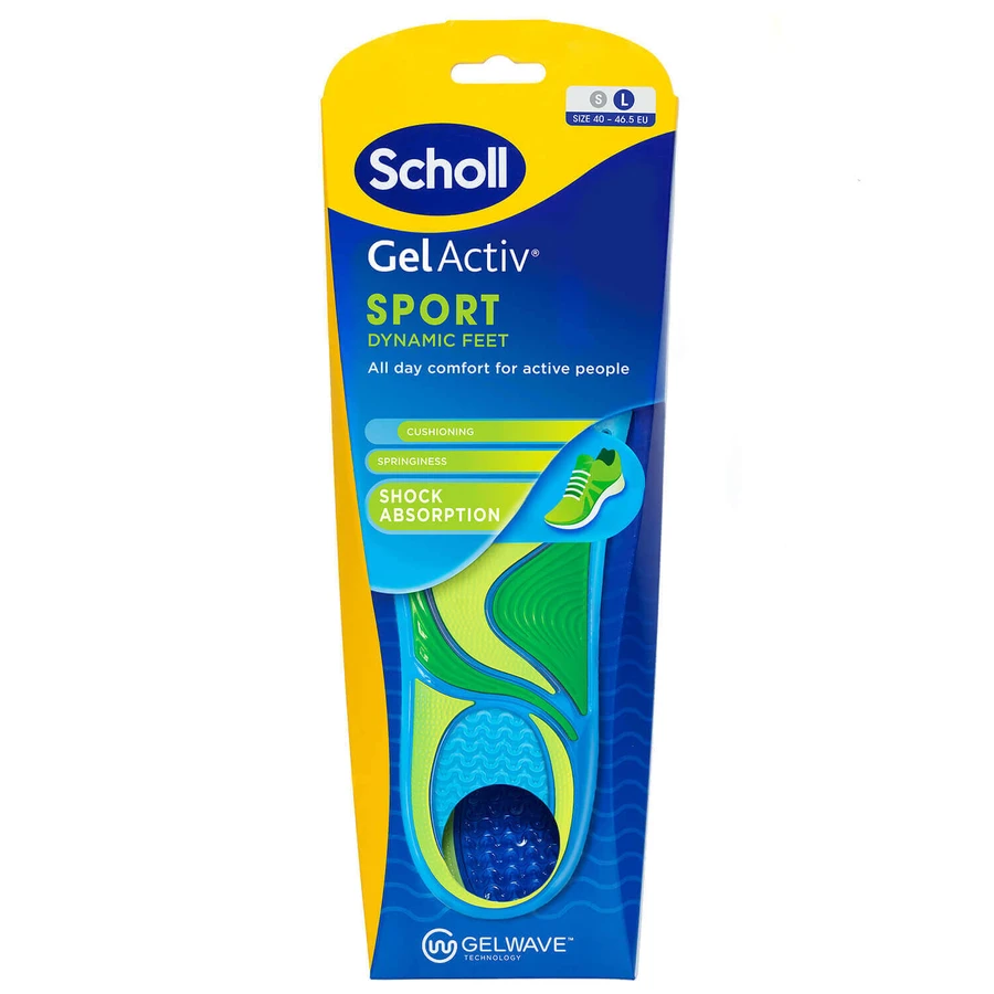 Scholl GelActiv, стельки для обуви, спортивные, размер L 40-46.5, 2 шт.: цены и характеристики
