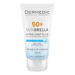 Dermedic Sunbrella, ультралегкий крем для захисту обличчя, для сухої та нормальної шкіри, SPF 50+, 40 мл + безкоштовна упаковка: ціни та характеристики