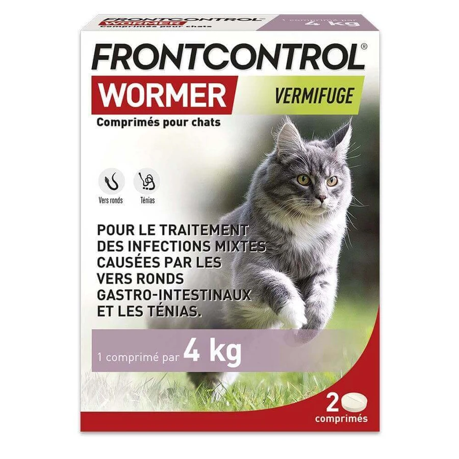 Frontline Frontcontrol Вермифуга для черв'яків заливка Chat 1 Comprimé par 4kg x2: ціни та характеристики