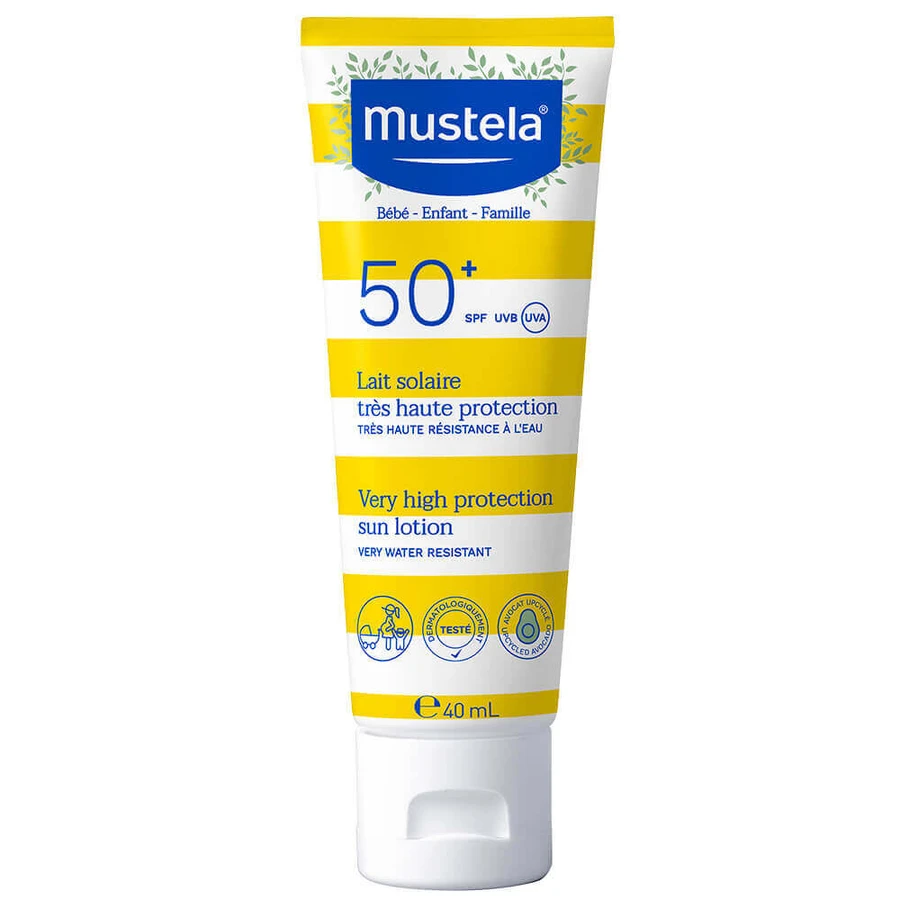 Mustela Sun Fun In The Sun Travel Pack, молочко для засмаги, SPF 50, 40 мл + крем для засмаги, SPF 50, 9 мл: ціни та характеристики