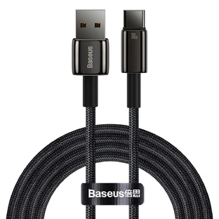 Baseus Tungsten Gold USB-A - USB-C 480Mb/s 100W кабель 2м черный (CAWJ000101)