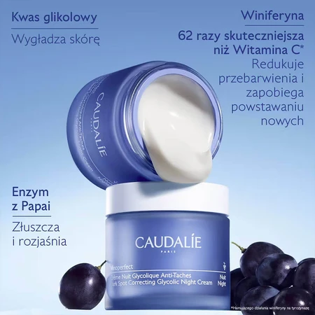 Caudalie Vinoperfect, гліколевий крем від гіперпігментації, нічний крем, запас, 50 мл: ціни та характеристики
