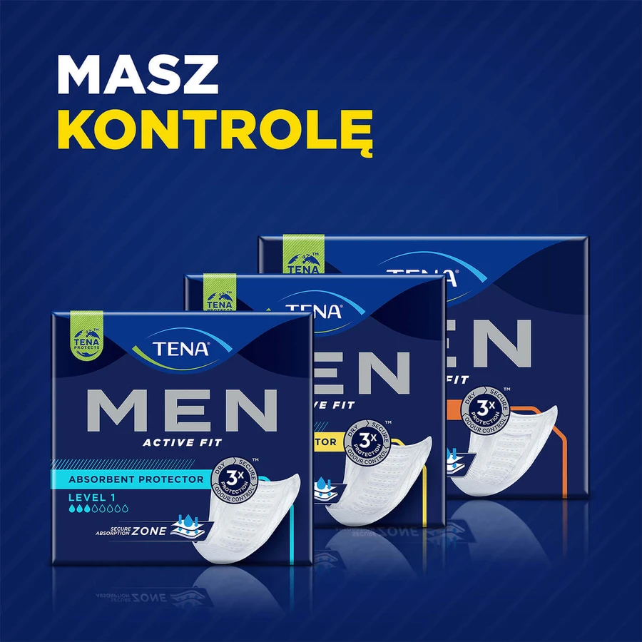 Набор Tena Men Active Fit, анатомические колготки для лечения заболеваний кожи, Nivel 3, 2 x 20 bucăți: цены и характеристики