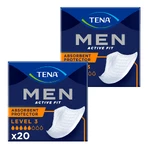 Набор Tena Men Active Fit, анатомические колготки для лечения заболеваний кожи, Nivel 3, 2 x 20 bucăți: цены и характеристики