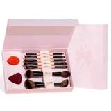 Набір для краси Jessup Peach Dust Perfection Beauty Kit Двосторонні пензлики для макіяжу 7 штук + спонж для макіяжу 2 штуки T506
