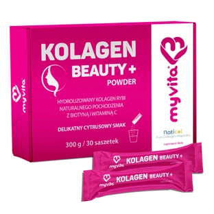 MyVita Kolagen Beauty+, цитрусовый вкус, 10 г x 30 пакетиков
